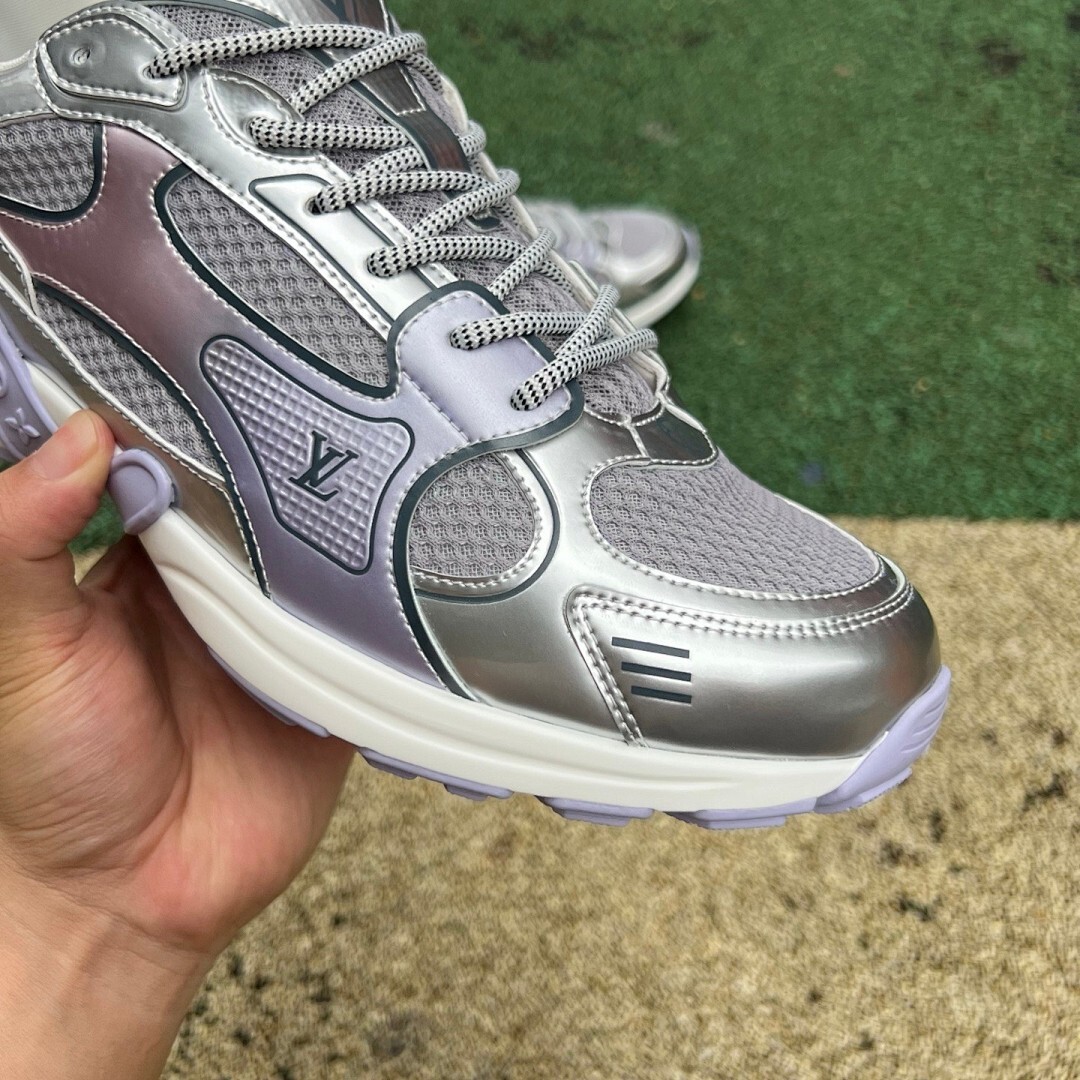 Louis Vuitton LV Runner Tactic Sneaker Metallic Silver - Image 3