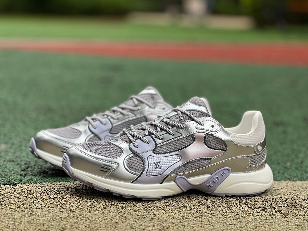Louis Vuitton LV Runner Tactic Sneaker Metallic Silver - Image 10