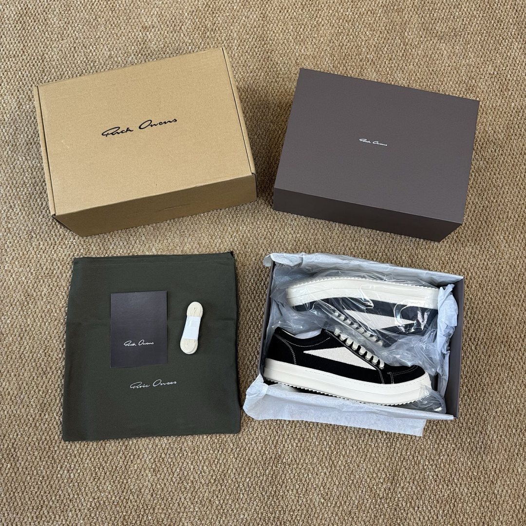 Rick Owens DRKSHDW Low Sneakers Black Milk DU01C6802DQ - Image 2