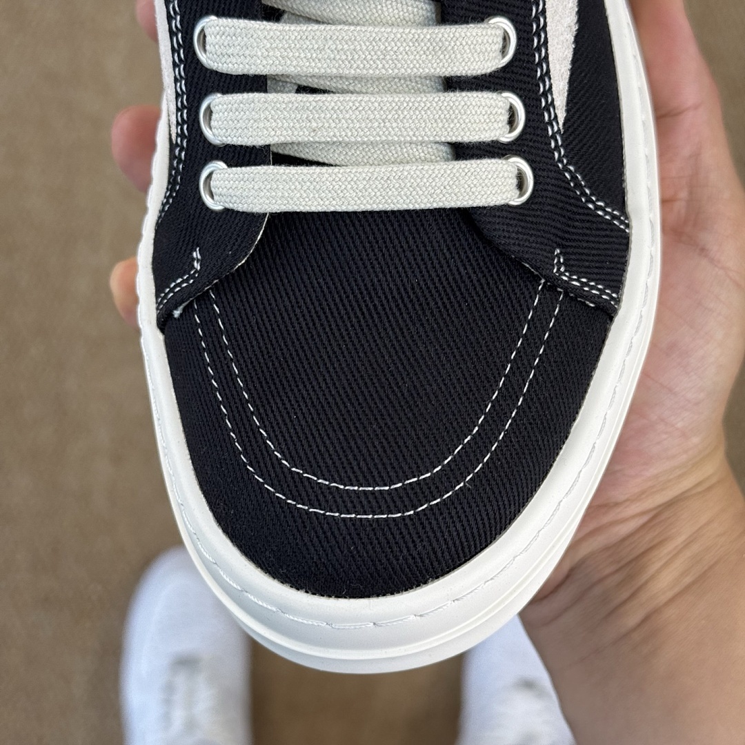 Rick Owens DRKSHDW Low Sneakers Black Milk DU01C6802DQ - Image 5