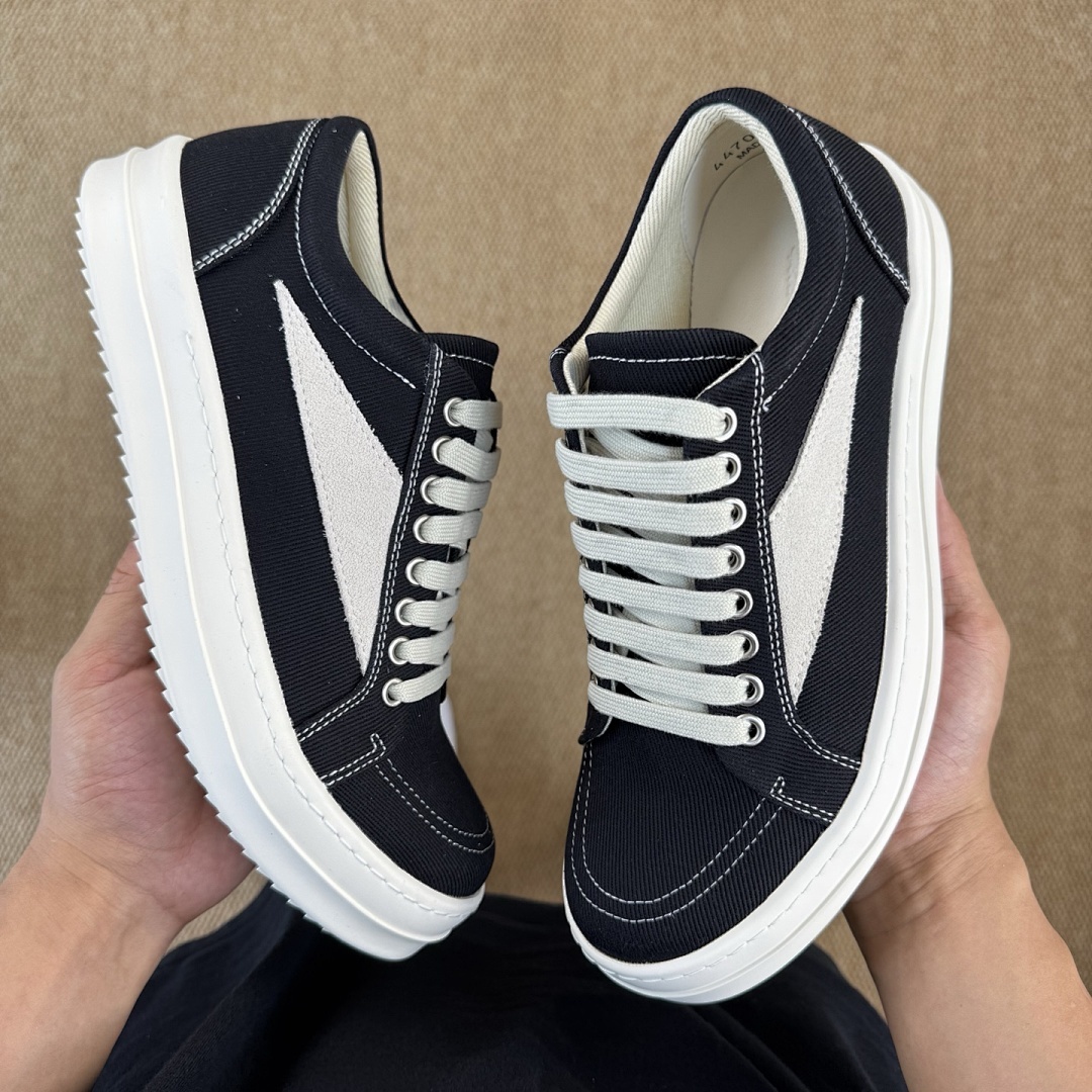 Rick Owens DRKSHDW Low Sneakers Black Milk DU01C6802DQ - Image 8