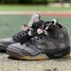 Off-White x Air Jordan 5 Muslin Black Metallic CT8480-001