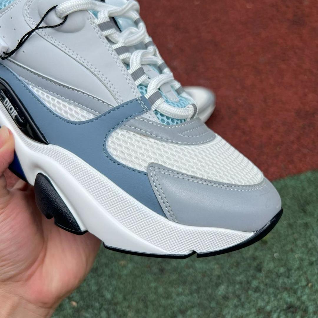 Dior B22 Sneaker White Grey Blue - Image 3