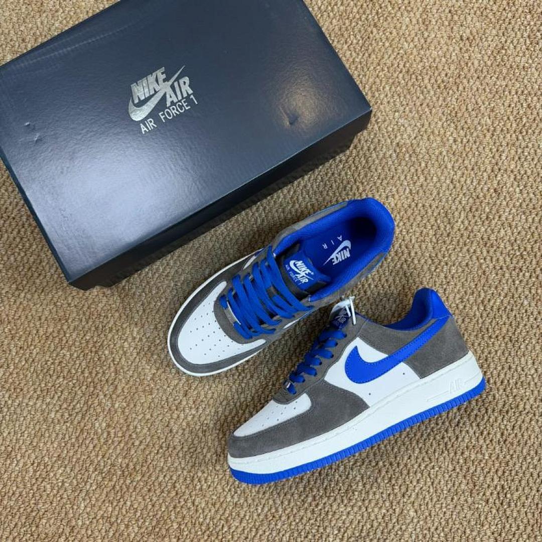 Nike Air Force 1 Low Wolf Grey Game Royal White - Image 2