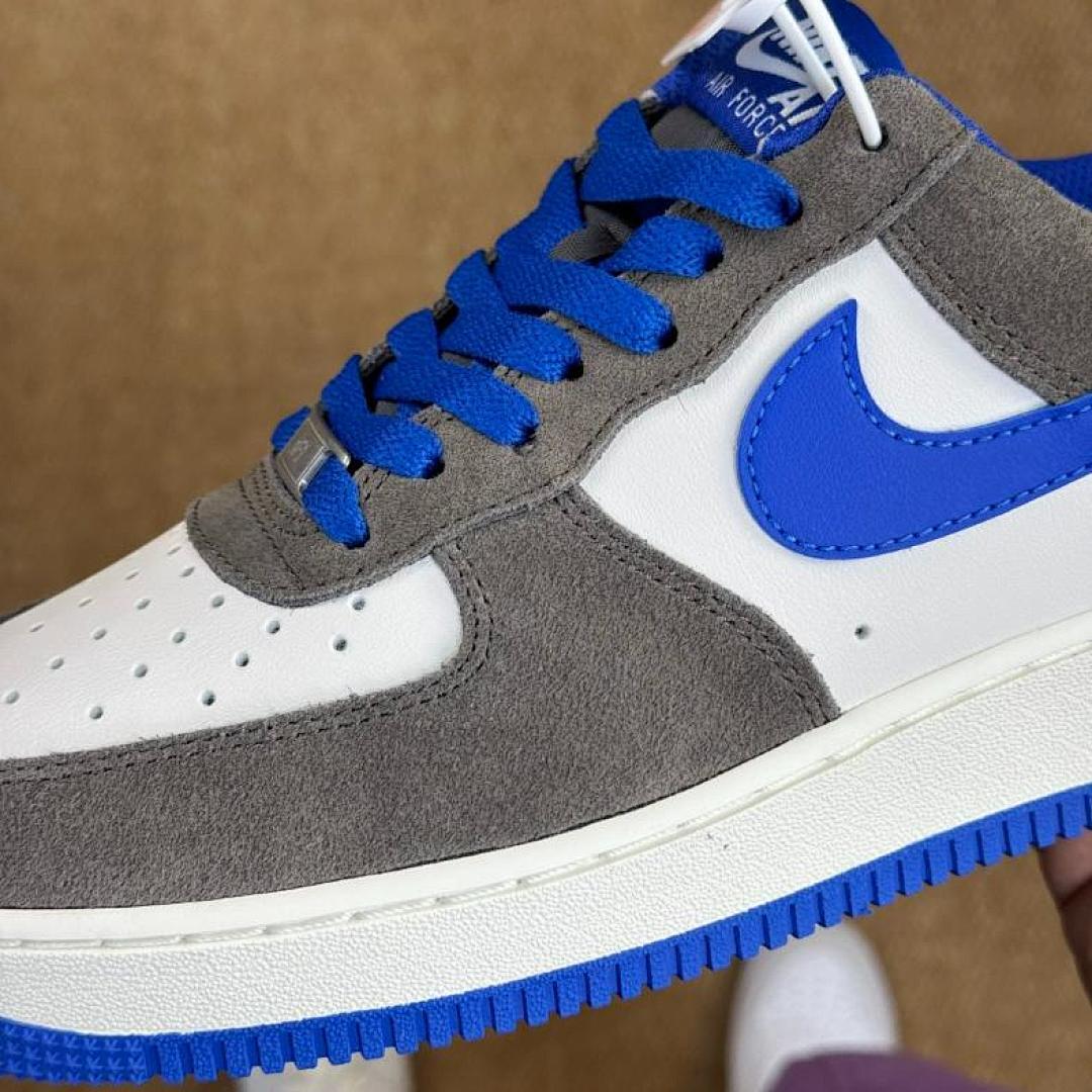 Nike Air Force 1 Low Wolf Grey Game Royal White - Image 6