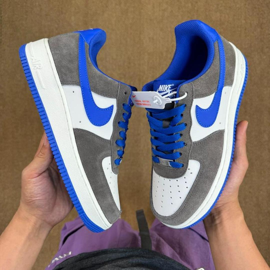 Nike Air Force 1 Low Wolf Grey Game Royal White - Image 9