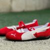 Puma Women's Espera III Suede Ballet Flats Red Whisper White 303357-01