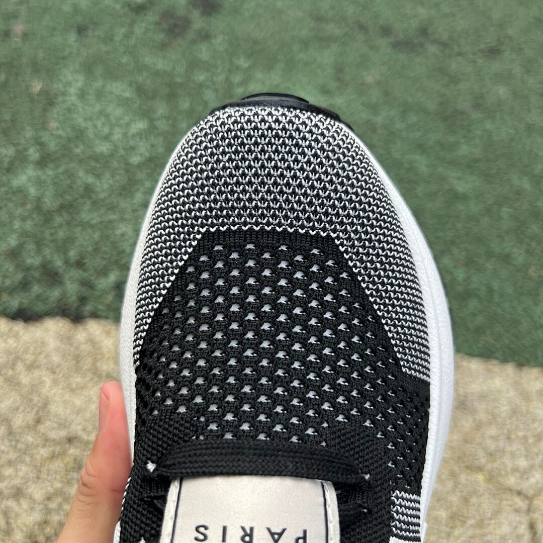 Christian Dior Black White Knitted Trainers - Image 4