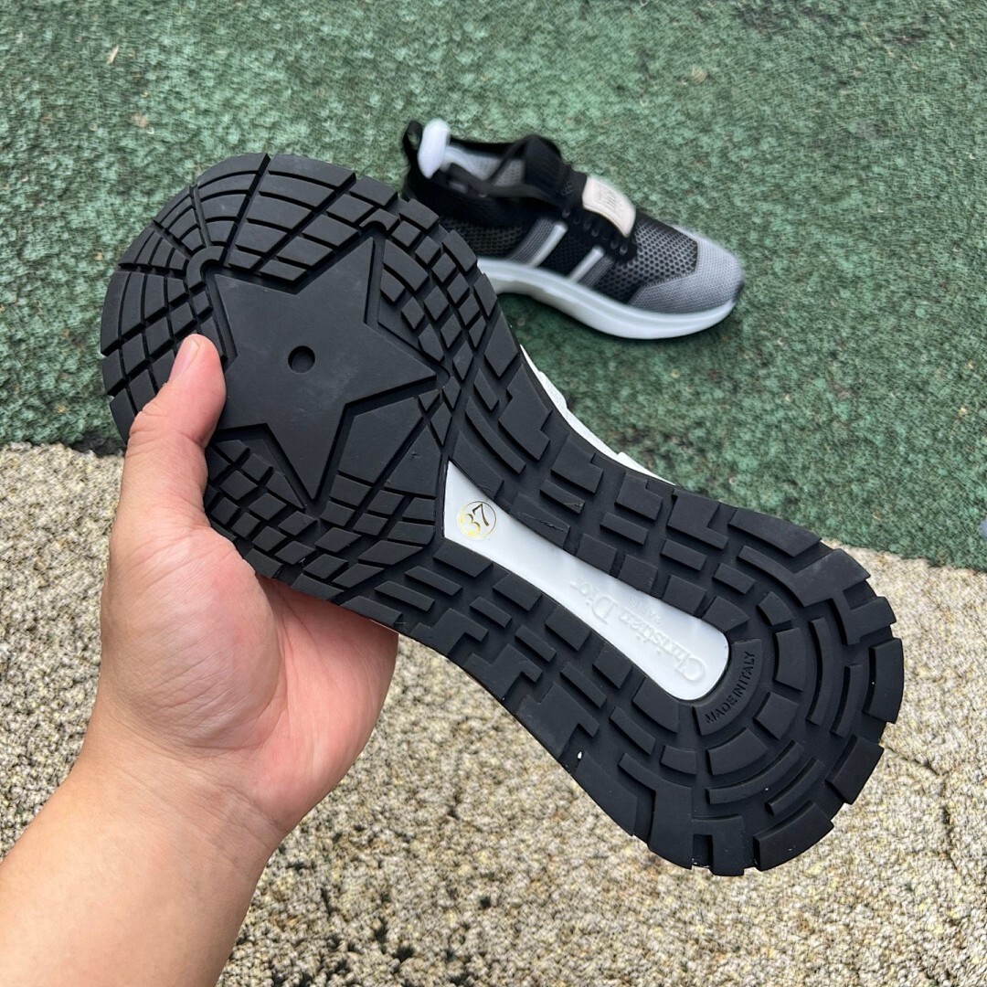 Christian Dior Black White Knitted Trainers - Image 6