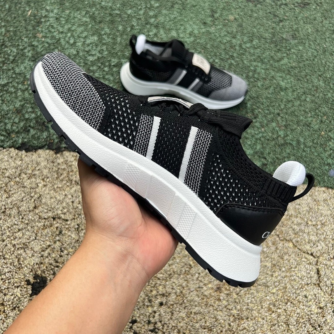 Christian Dior Black White Knitted Trainers - Image 7