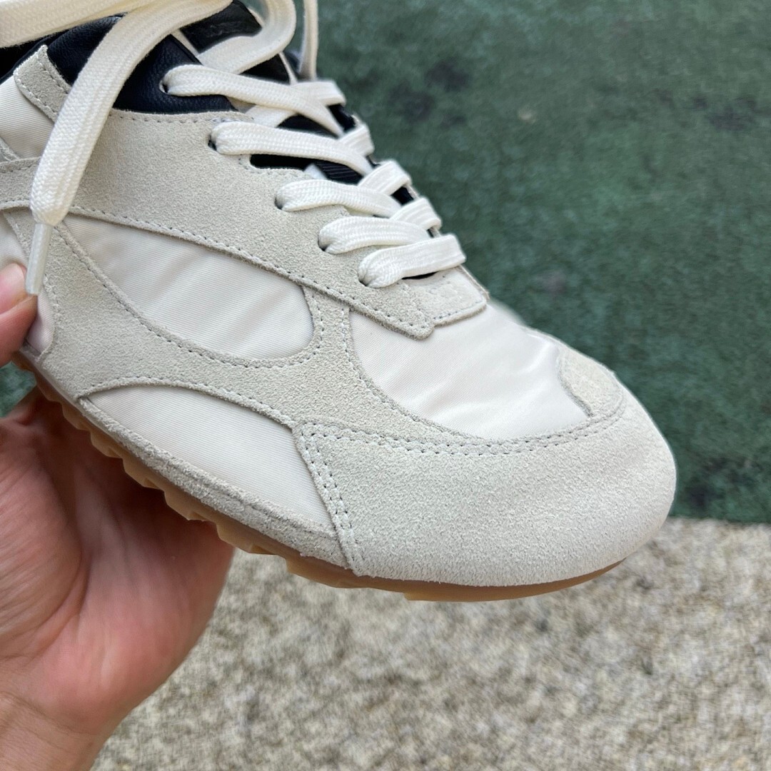 CD Retro Runner Sneakers Khaki Beige Black Gum Sole - Image 3