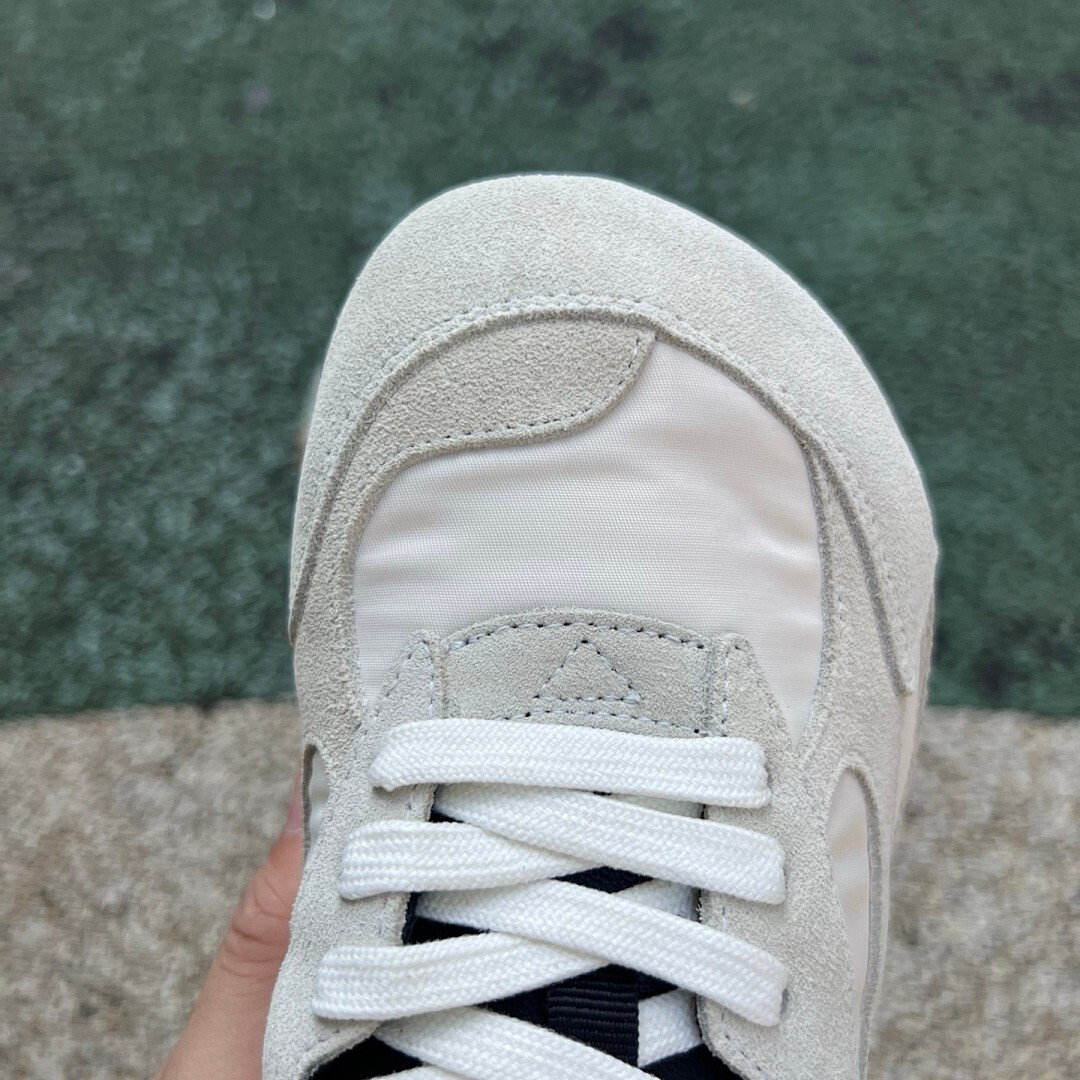 CD Retro Runner Sneakers Khaki Beige Black Gum Sole - Image 4