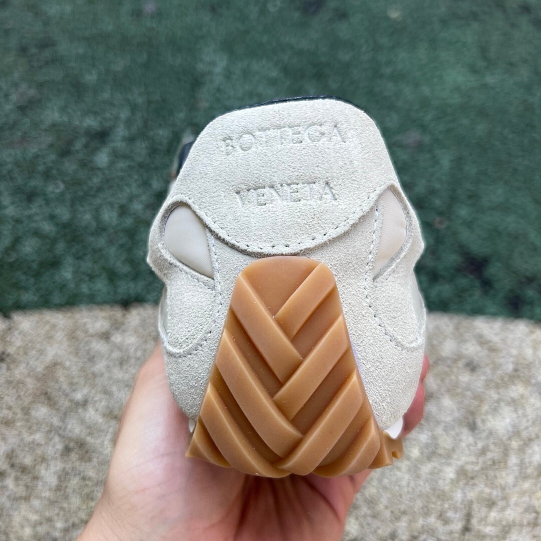 CD Retro Runner Sneakers Khaki Beige Black Gum Sole - Image 8