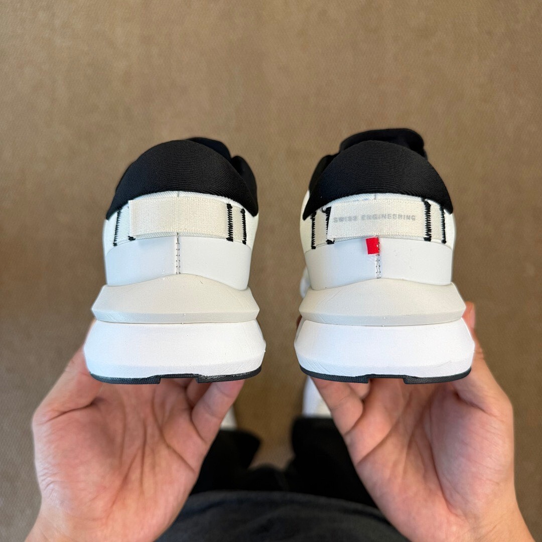 On Cloudmonster Undyed-White Black - Image 7