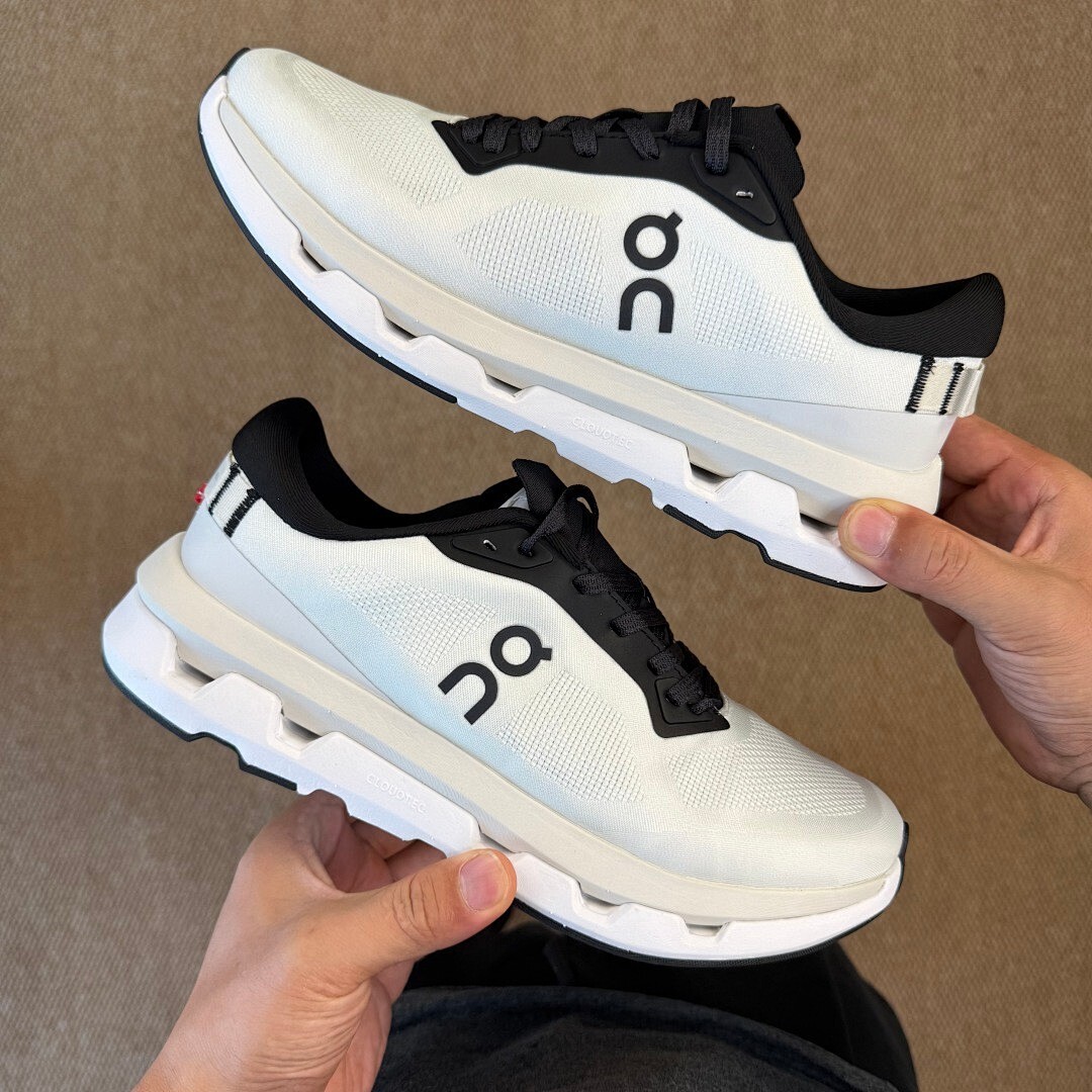 On Cloudmonster Undyed-White Black - Image 9