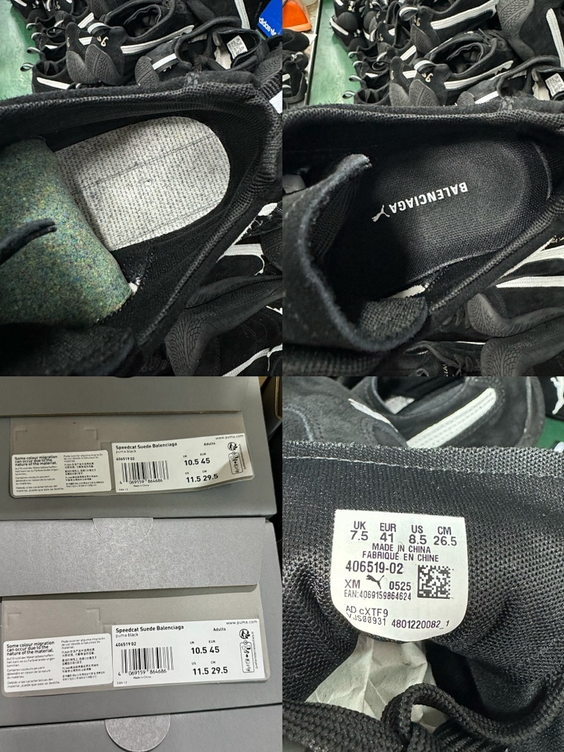 Balenciaga Puma Jordan Suede Sneakers Black - Image 2