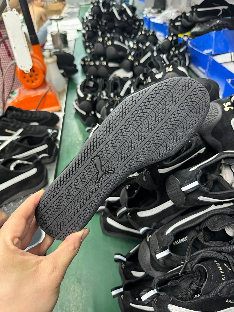 Balenciaga Puma Jordan Suede Sneakers Black - Image 3