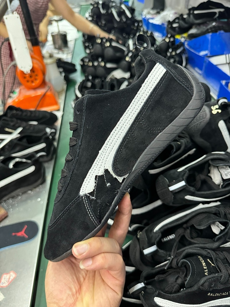 Balenciaga Puma Jordan Suede Sneakers Black - Image 8