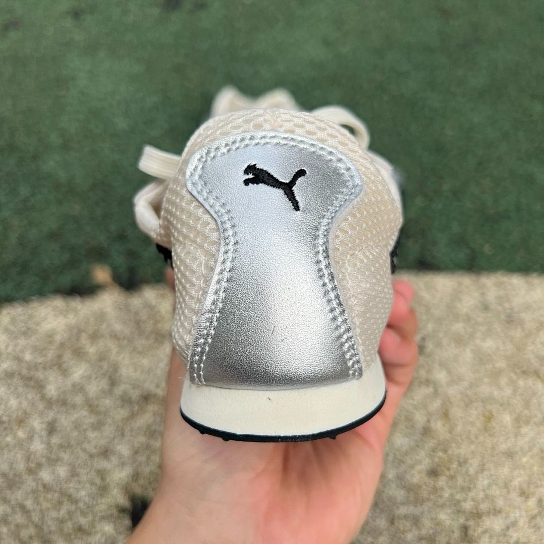 Puma Easy Rider Metallic Silver Cream Trainers - Image 8