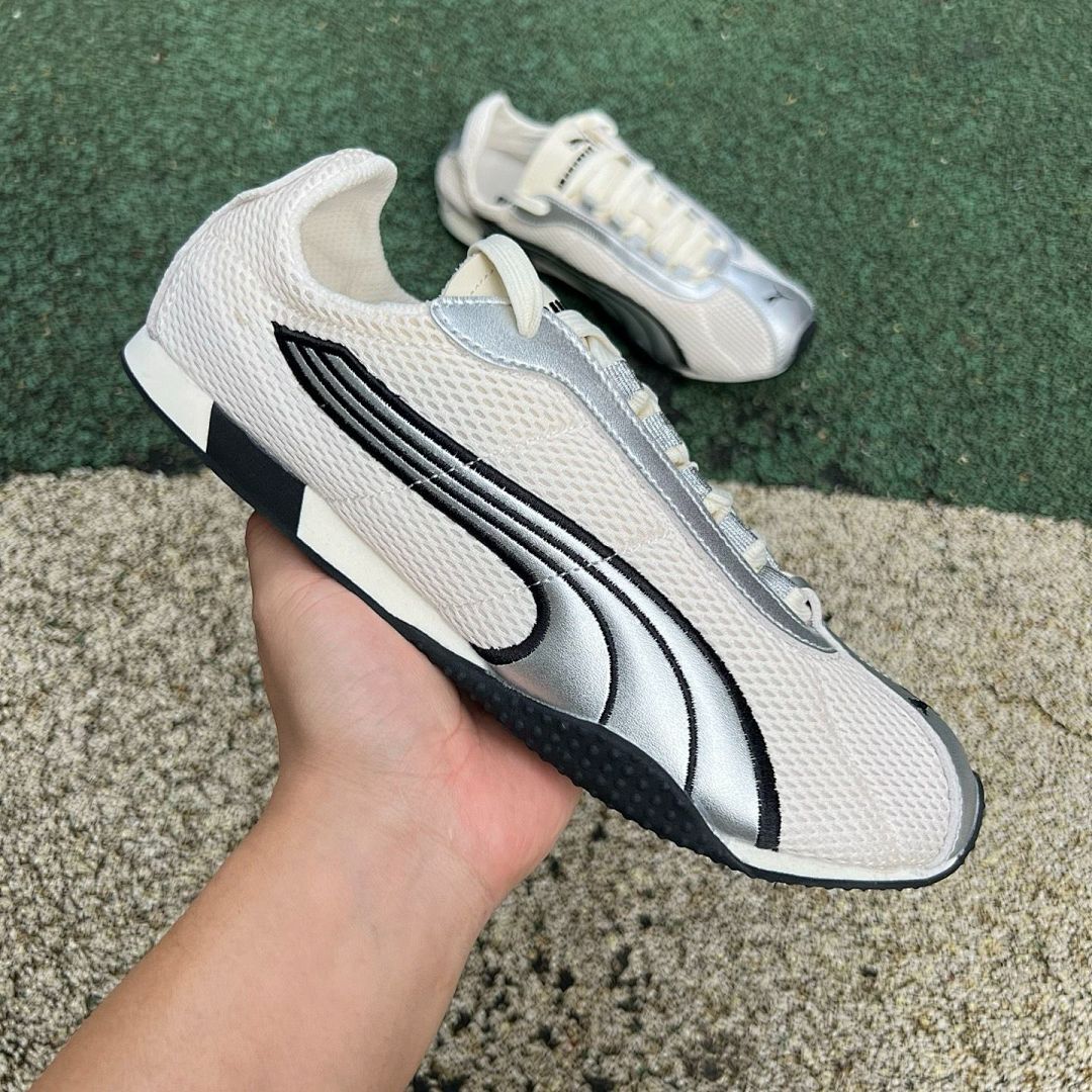 Puma Easy Rider Metallic Silver Cream Trainers - Image 9