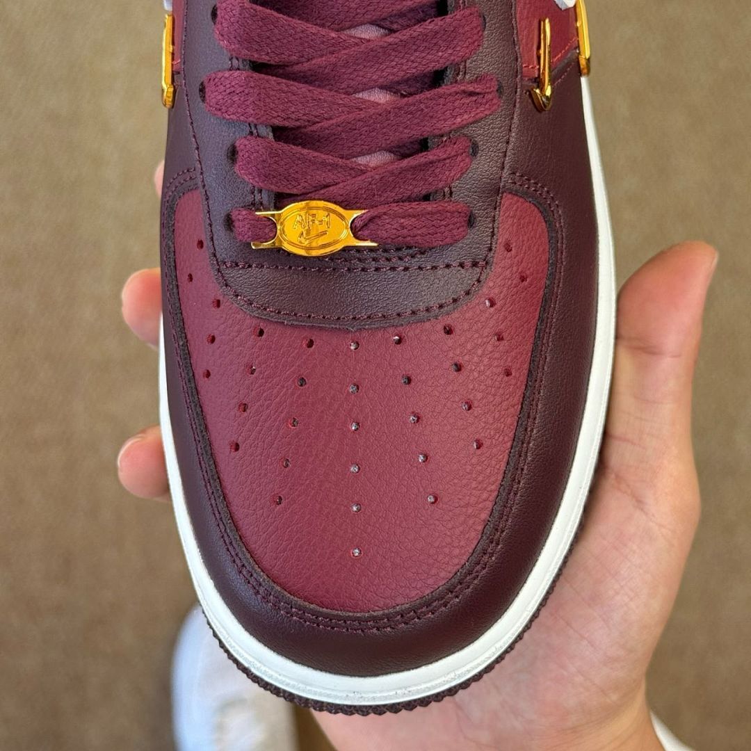 Nike Air Force 1 Low '07 'Dark Beetroot Metallic Gold' DV1234-600 - Image 3