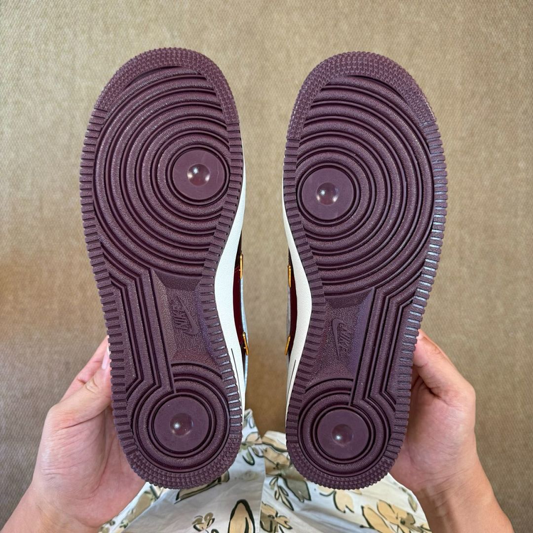 Nike Air Force 1 Low '07 'Dark Beetroot Metallic Gold' DV1234-600 - Image 4