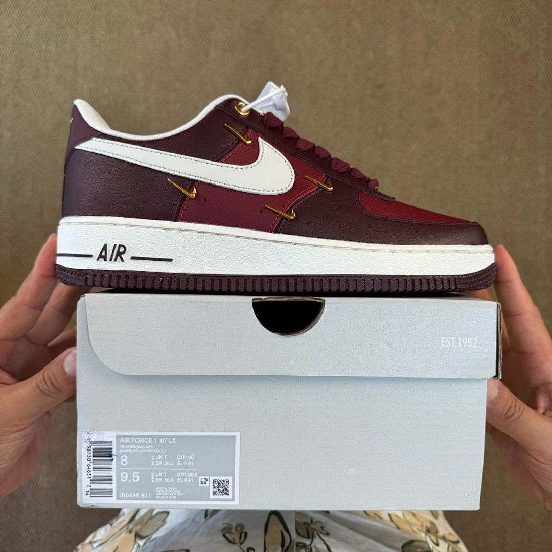 Nike Air Force 1 Low '07 'Dark Beetroot Metallic Gold' DV1234-600 - Image 5
