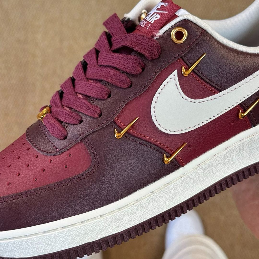 Nike Air Force 1 Low '07 'Dark Beetroot Metallic Gold' DV1234-600 - Image 6