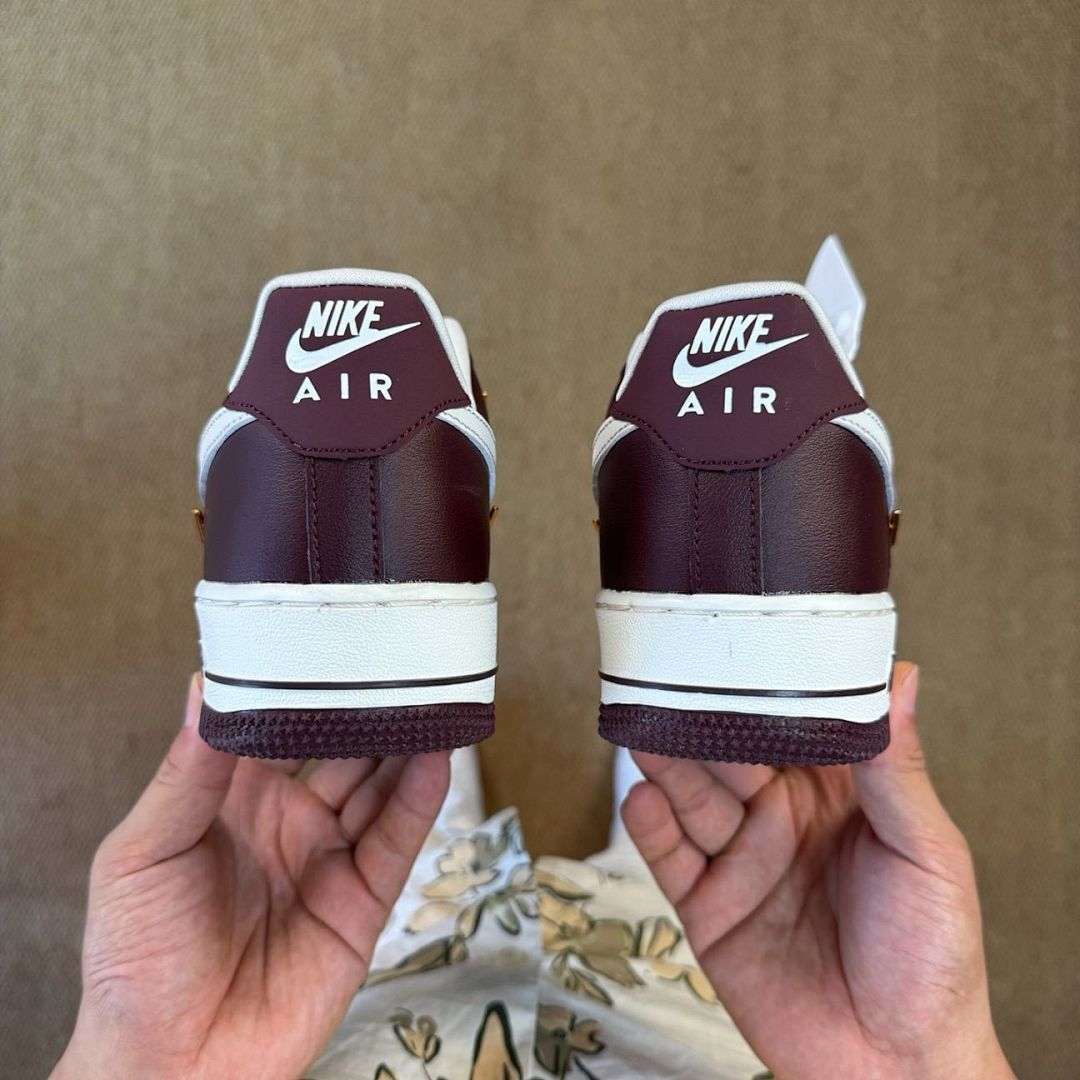 Nike Air Force 1 Low '07 'Dark Beetroot Metallic Gold' DV1234-600 - Image 8
