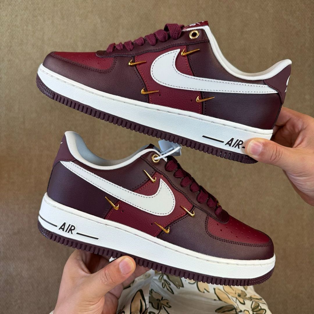 Nike Air Force 1 Low '07 'Dark Beetroot Metallic Gold' DV1234-600 - Image 9