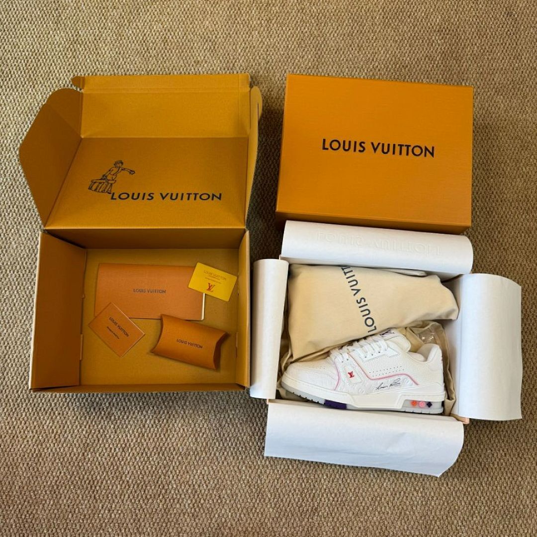 LV Trainer Sneaker White and Pink 1A9T4J - Image 2