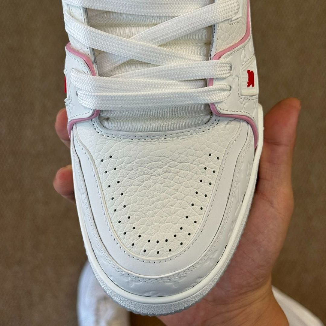 LV Trainer Sneaker White and Pink 1A9T4J - Image 3