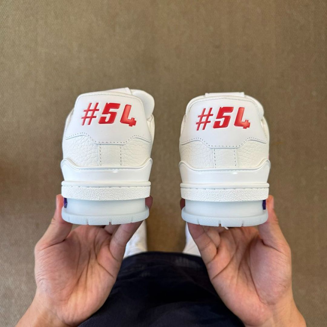 LV Trainer Sneaker White and Pink 1A9T4J - Image 6