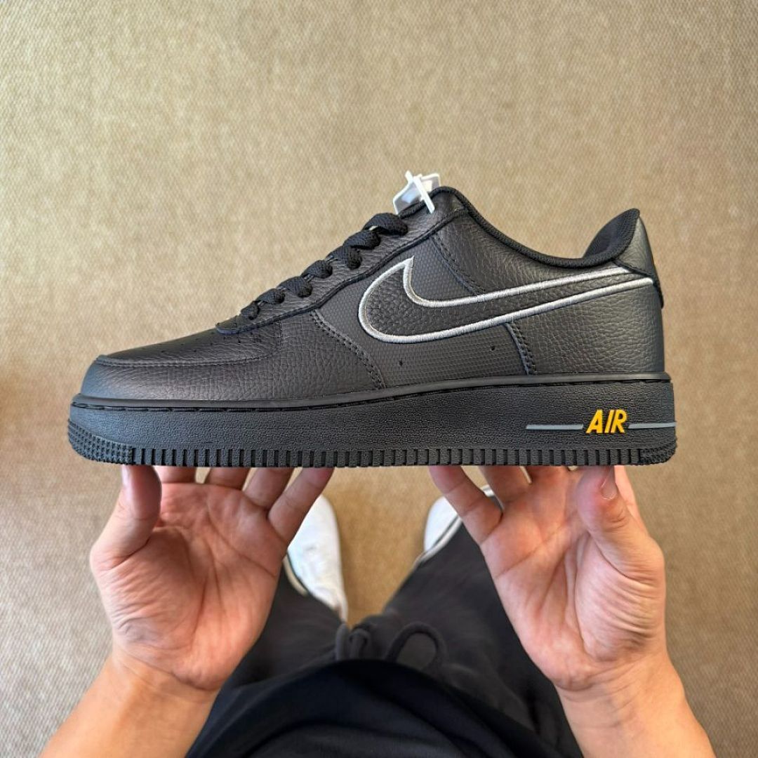 Nike Air Force 1 '07 Black White Yellow Strike DH7561-001 - Image 10