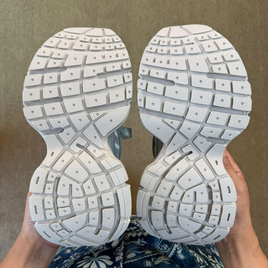 Balenciaga 3XL Trainer Sneakers Grey Green with Ribbon Laces - Image 8