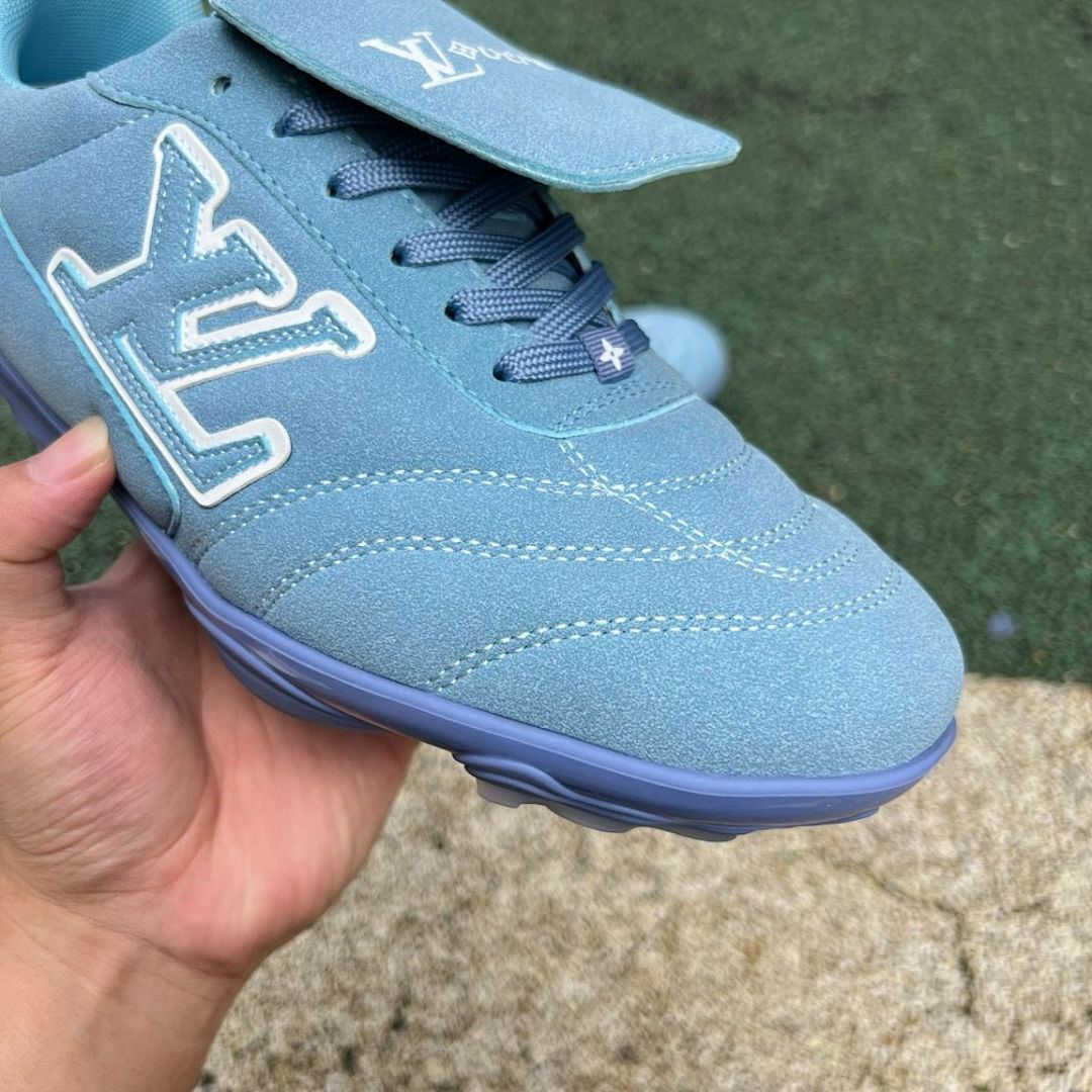 Louis Vuitton Light Blue Monogram Turf Soccer Shoes - Image 3