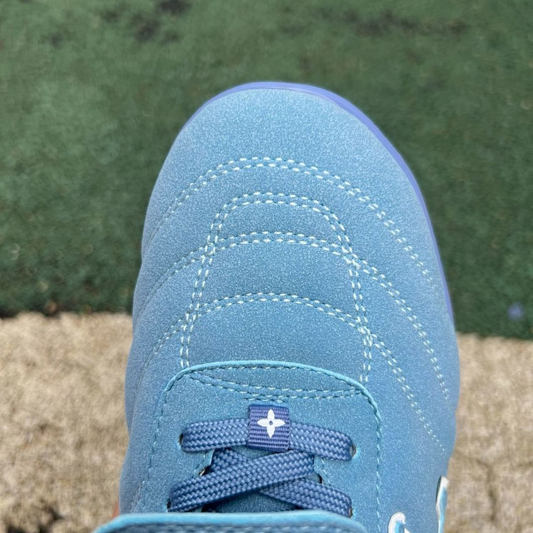 Louis Vuitton Light Blue Monogram Turf Soccer Shoes - Image 4