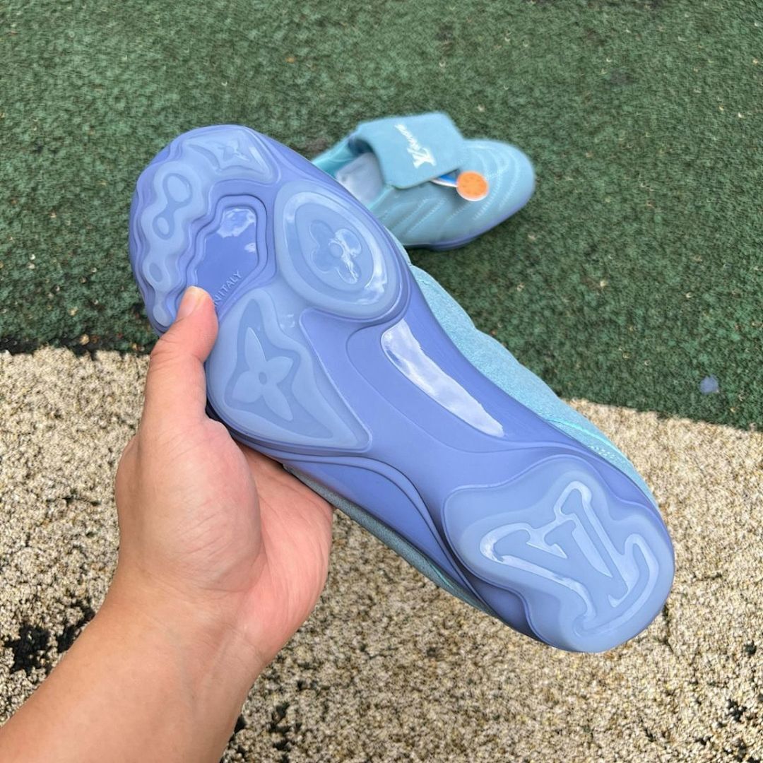 Louis Vuitton Light Blue Monogram Turf Soccer Shoes - Image 6