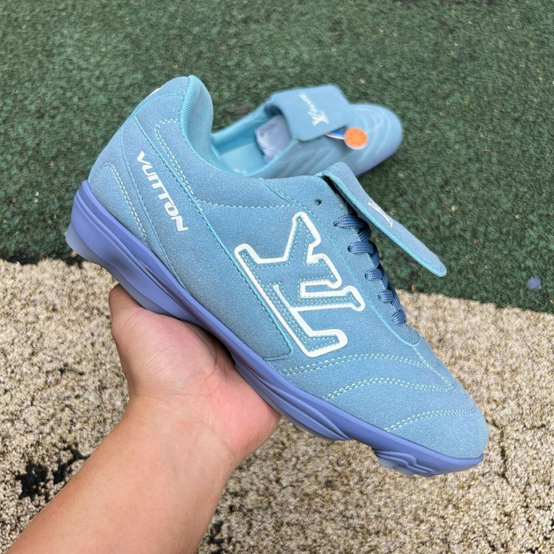 Louis Vuitton Light Blue Monogram Turf Soccer Shoes - Image 9