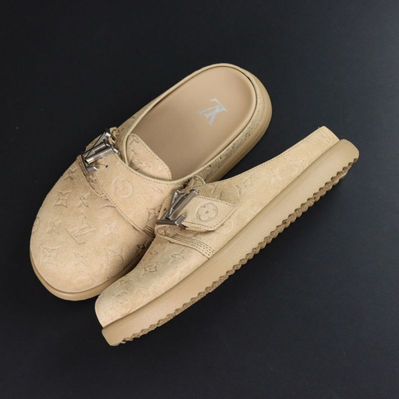 Louis Vuitton Dreamy Loafer Monogram-Embossed Suede Beige - Image 2