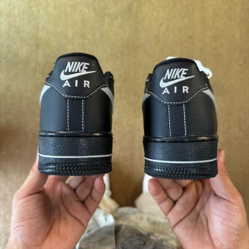 Nike Air Force 1 '07 LV8 "Contrast Stitch" Black/Grey Fog/White CT2302-002 - Image 7