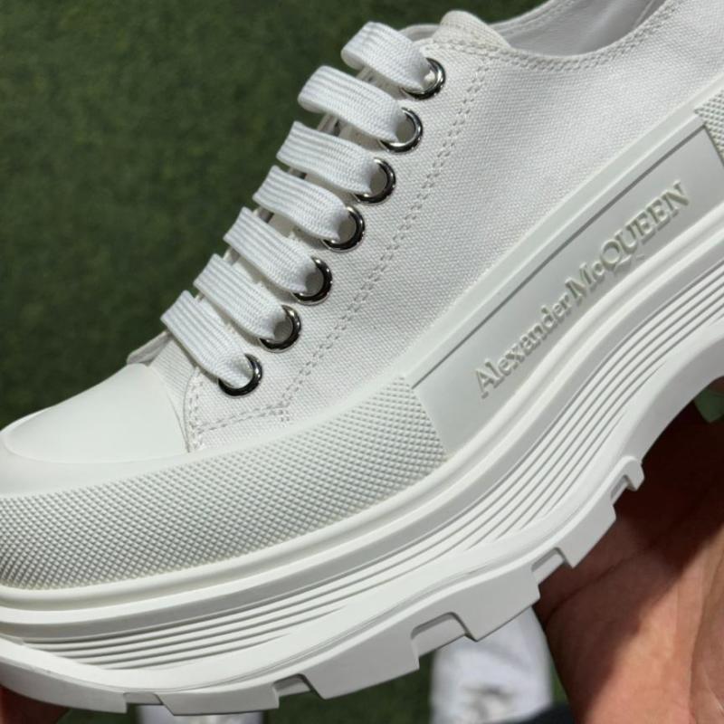 Alexander McQueen Tread Slick Lace-up Sneaker White 611705W4L329000 - Image 5