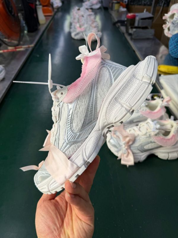 Balenciaga Runner White Silver Pink Ribbon Bow Ruffle Sneakers - Image 8
