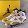 Nike Air Jordan 6 Retro 'Gold Hoops' DH9696-100 White Metallic Gold Black Women's Sneakers