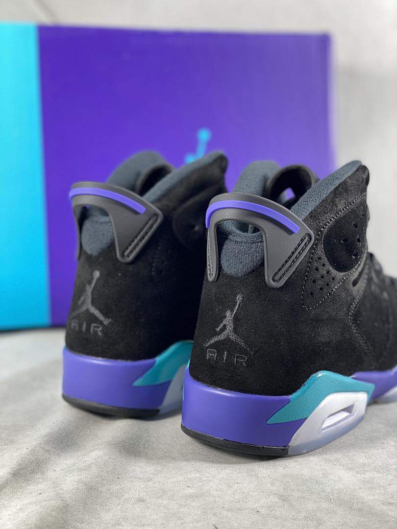 Air Jordan 6 Retro "Aqua" Black Bright Concord Aquatone Men's Sneakers CT8529-004 - Image 2
