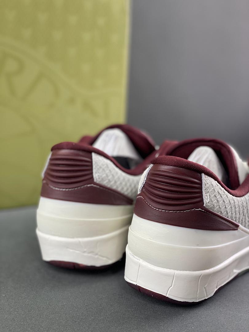 Nike Air Jordan 2 Retro Low "Responsibility" DR9602-102 Sail Burgundy Gold Green Sole Men's Sneakers - Image 3