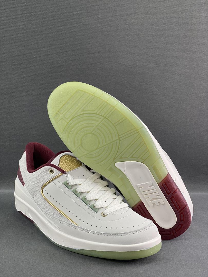 Nike Air Jordan 2 Retro Low "Responsibility" DR9602-102 Sail Burgundy Gold Green Sole Men's Sneakers - Image 8