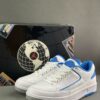 Nike Air Jordan 2 Low 'University Blue' Men's Sneakers DX4401-104 - White Royal Blue Grey Retro Basketball Shoes
