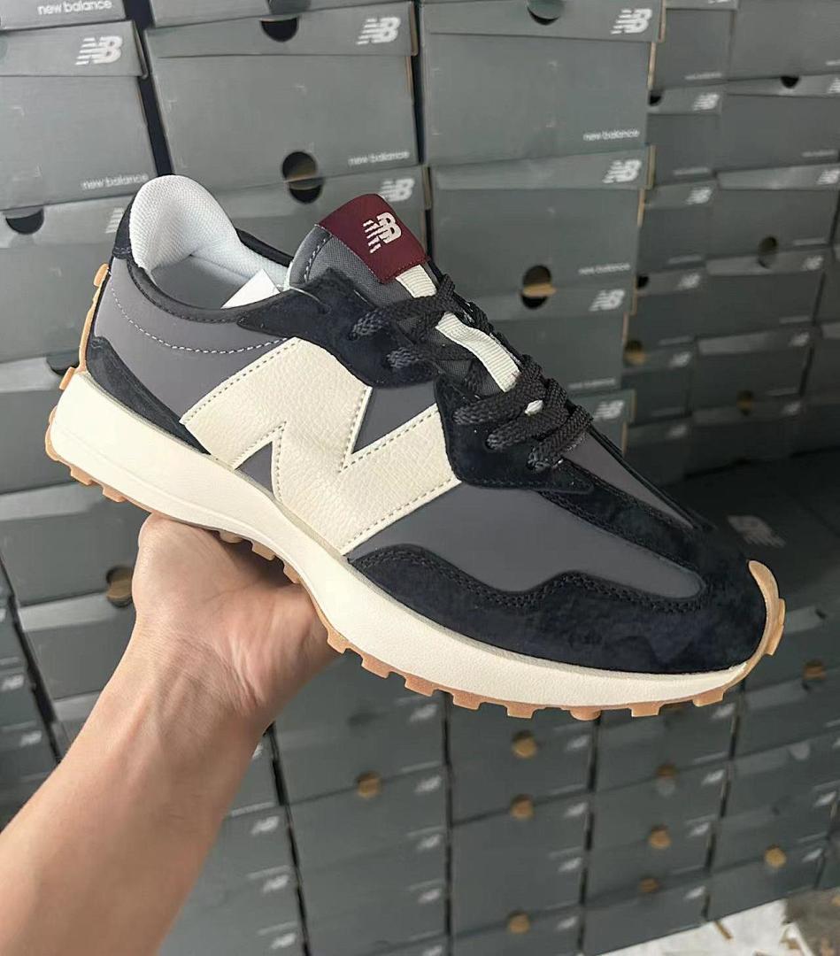 New Balance 327 Castlerock Black Burgundy Gum Sole Men's Lifestyle Sneakers MS327CPG - Image 2