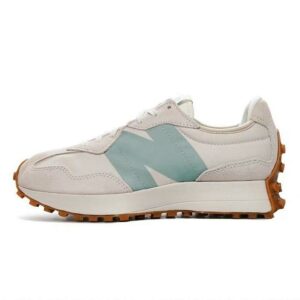New Balance 327 Unisex Casual Sneakers Off-White Cream Seafoam Green Gum Sole WS327FC
